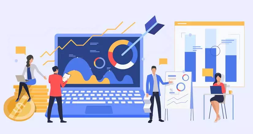 Graphic representation of results from a high revenue generating digital marketing service.